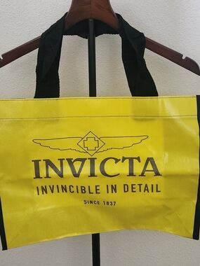 Invicta Yellow Tote with Black Logo and Handles